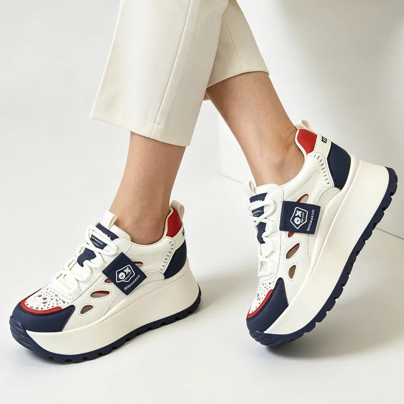 👟Pantofi casual de vară cu design perforat și talpă groasă