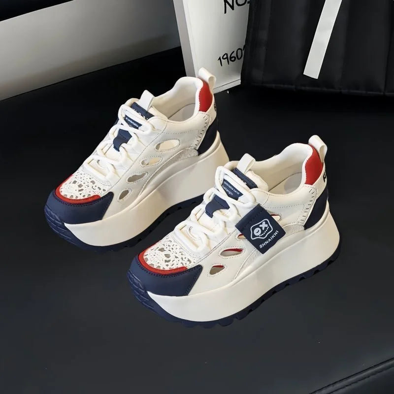 👟Pantofi casual de vară cu design perforat și talpă groasă